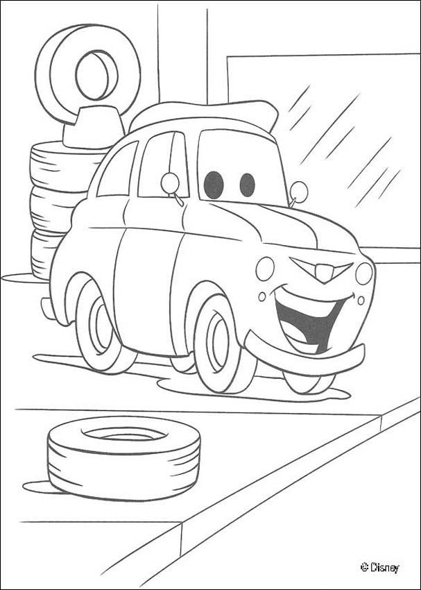 car 8 For Kids Coloring Page