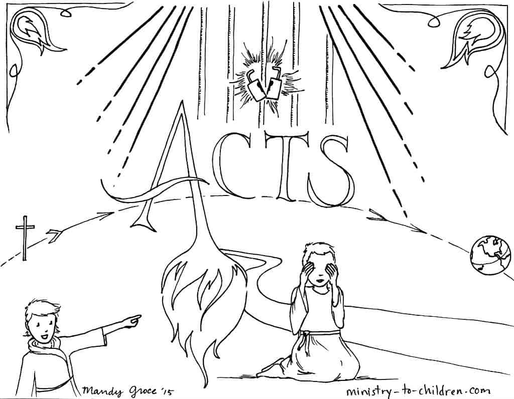 Acts 1 2 Cool Coloring Page