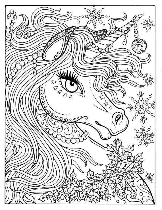 Cool Adult Unicorn 10 Coloring Page