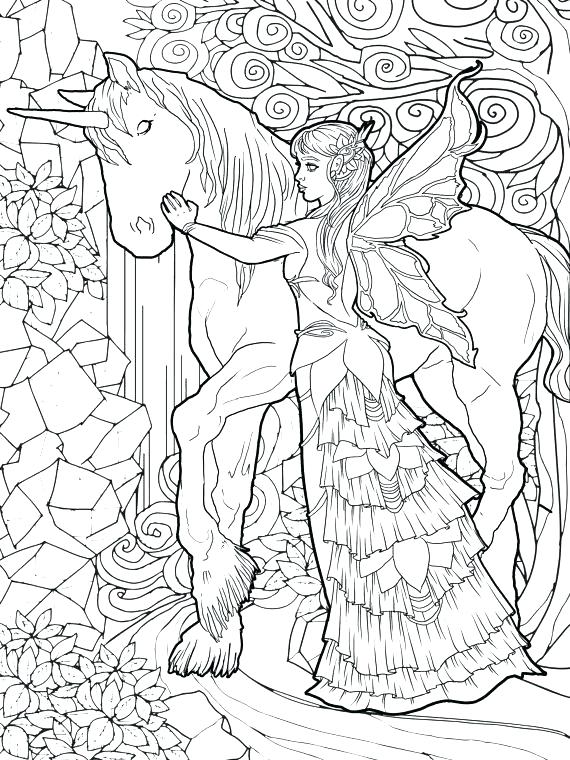 Adult Unicorn 16 Cool Coloring Page