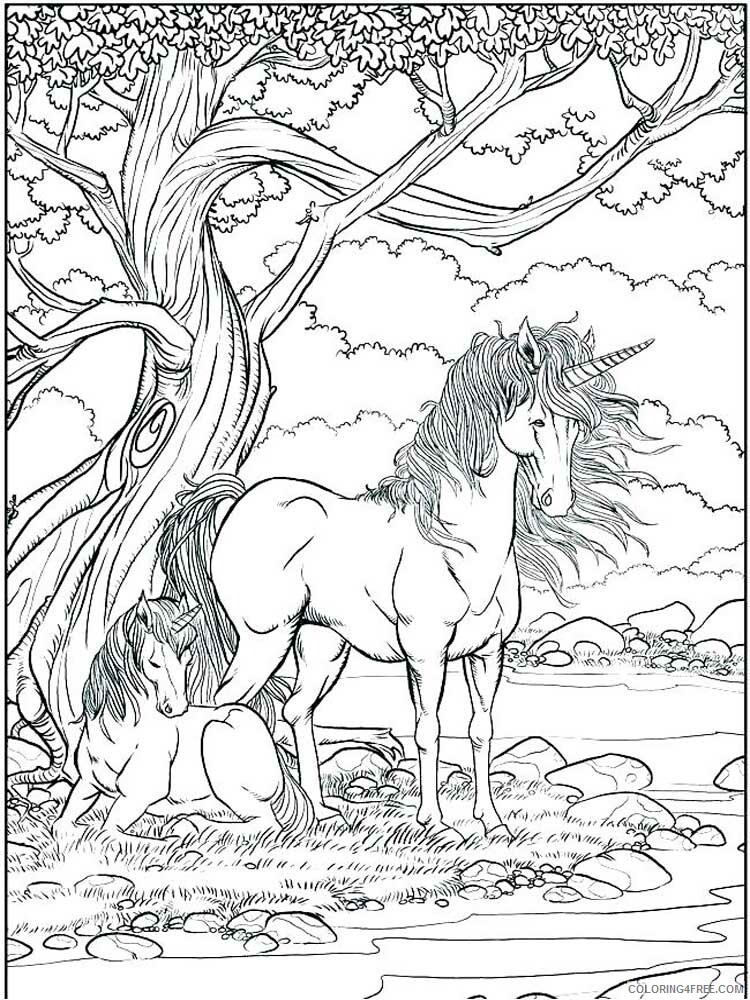 Cool Adult Unicorn 17 Coloring Page