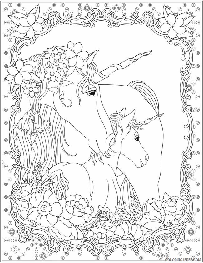 Cool Adult Unicorn 21 Coloring Page