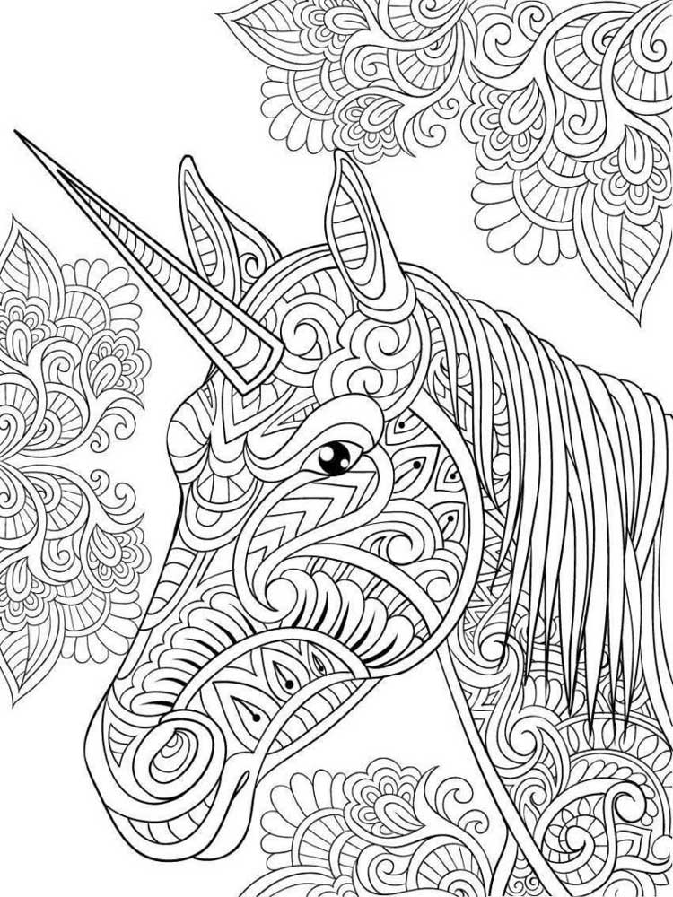 Cool Adult Unicorn 25 Coloring Page