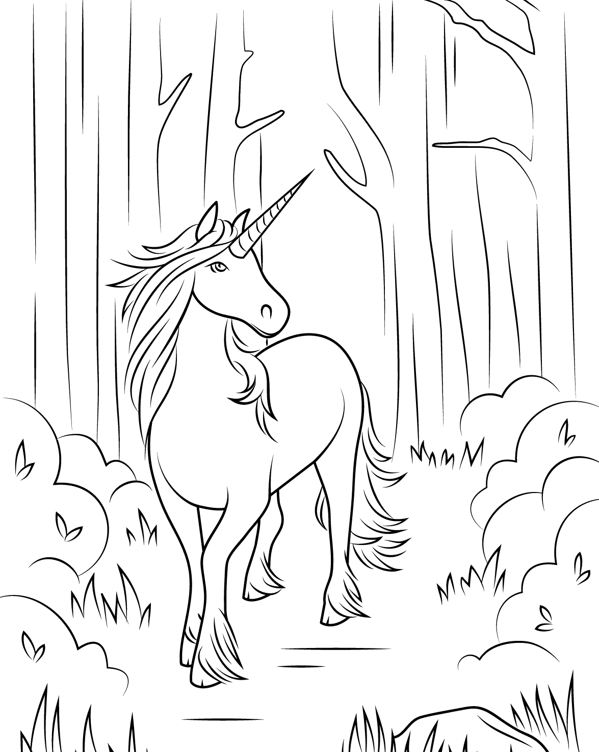Adult Unicorn 26 Cool Coloring Page