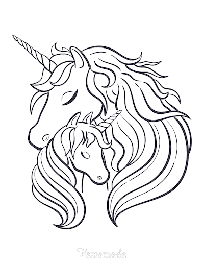 Adult Unicorn 3 Cool Coloring Page