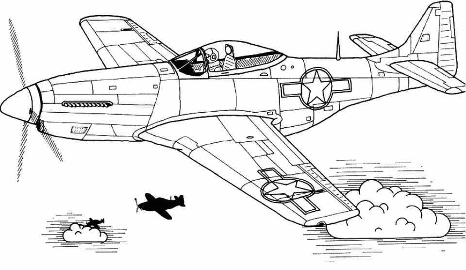 Air Plane 14 Cool Coloring Page