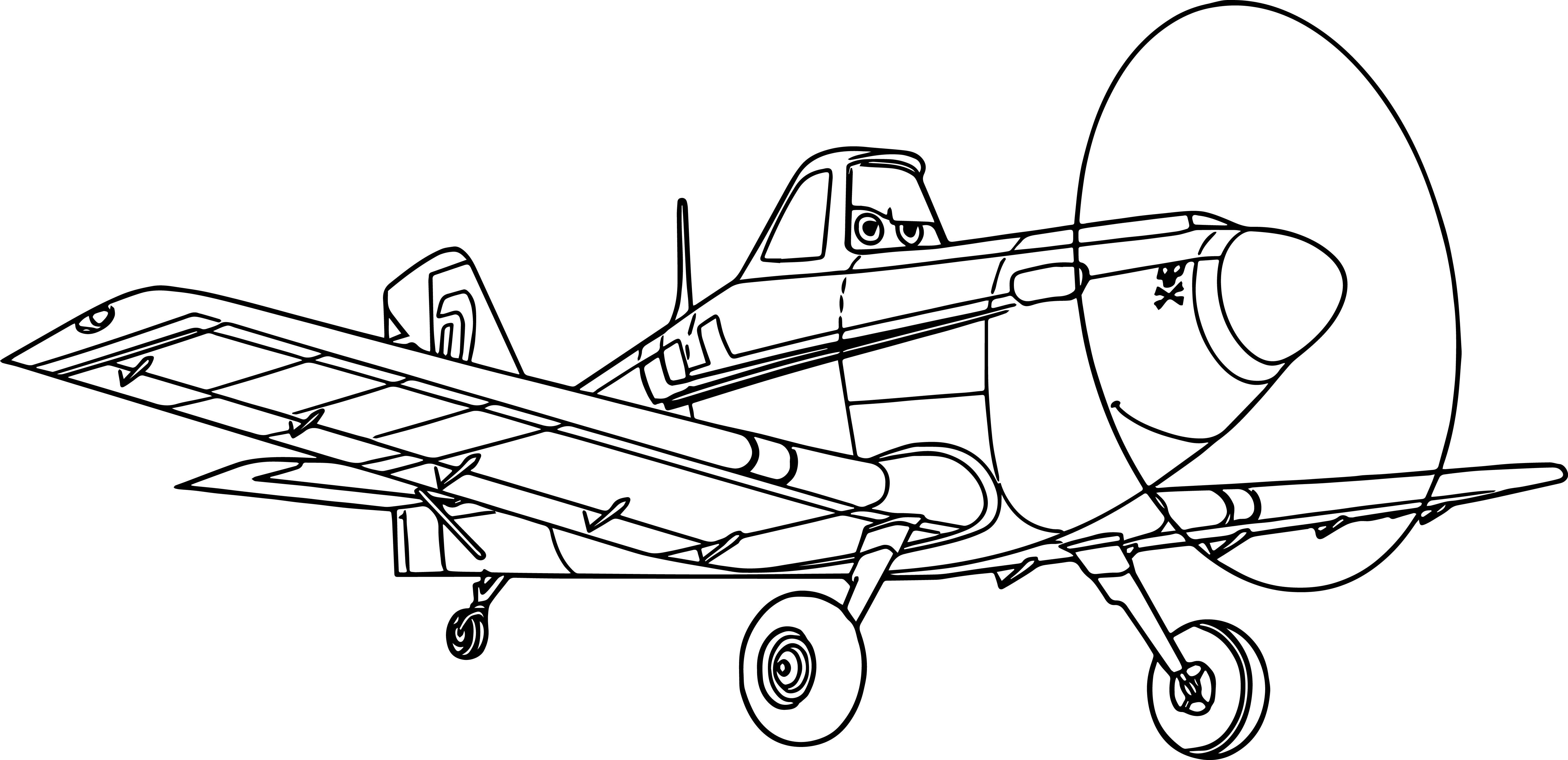 Cool Air Plane 15 Coloring Page