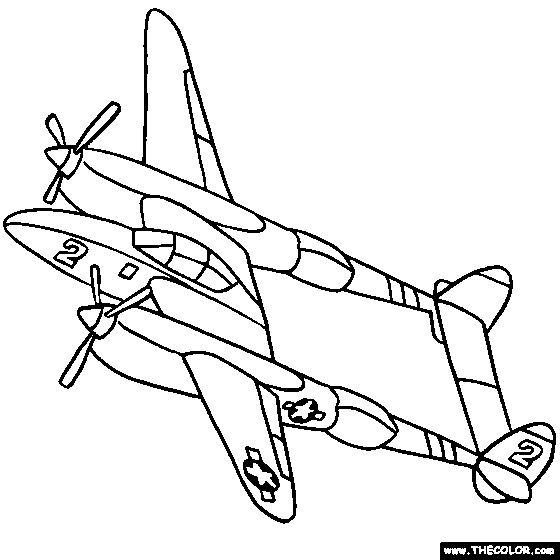 Cool Air Plane 19 Coloring Page