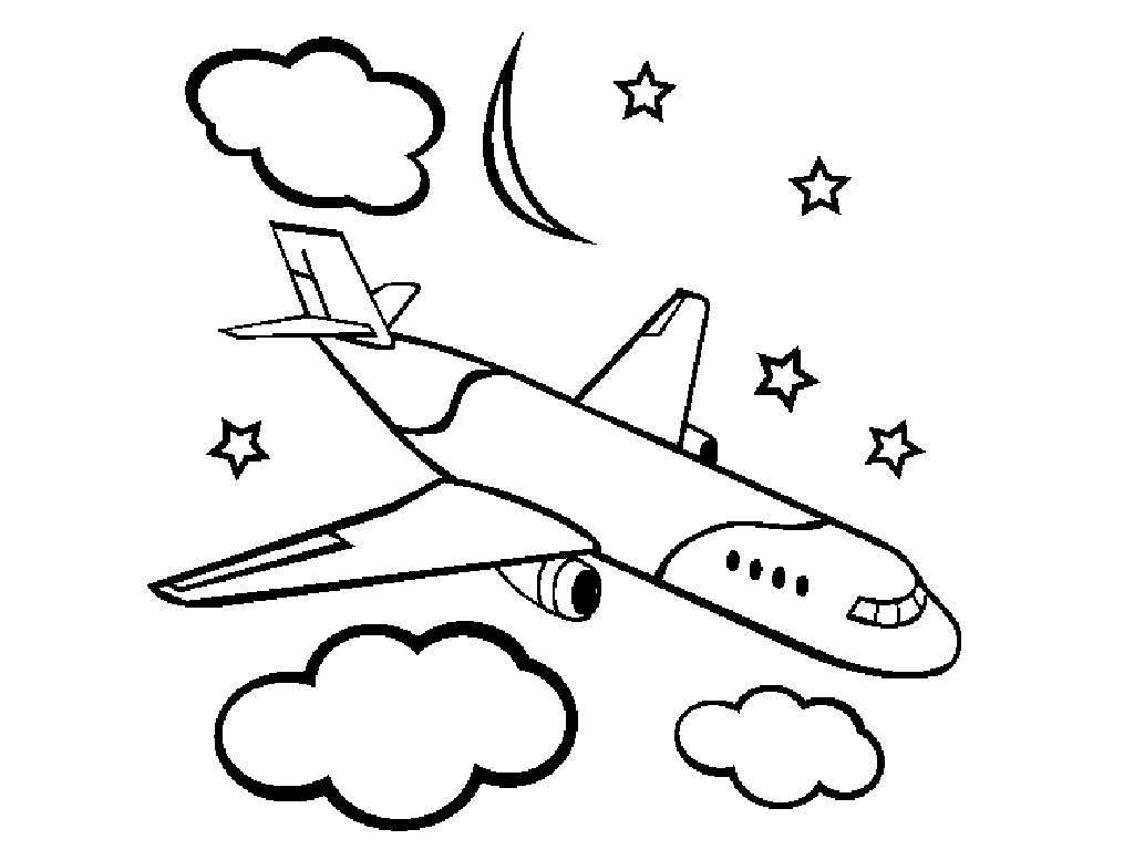 Cool Air Plane 3 Coloring Page