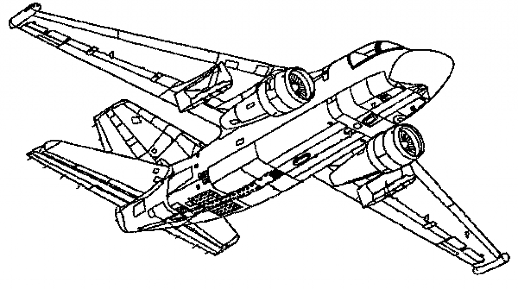 Cool Air Plane 30 Coloring Page