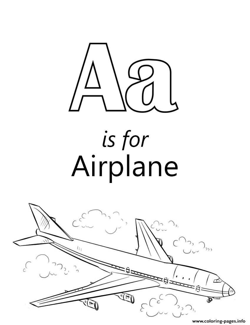 Cool Air Plane 34 Coloring Page