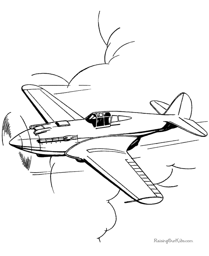 Air Plane 4 Cool Coloring Page