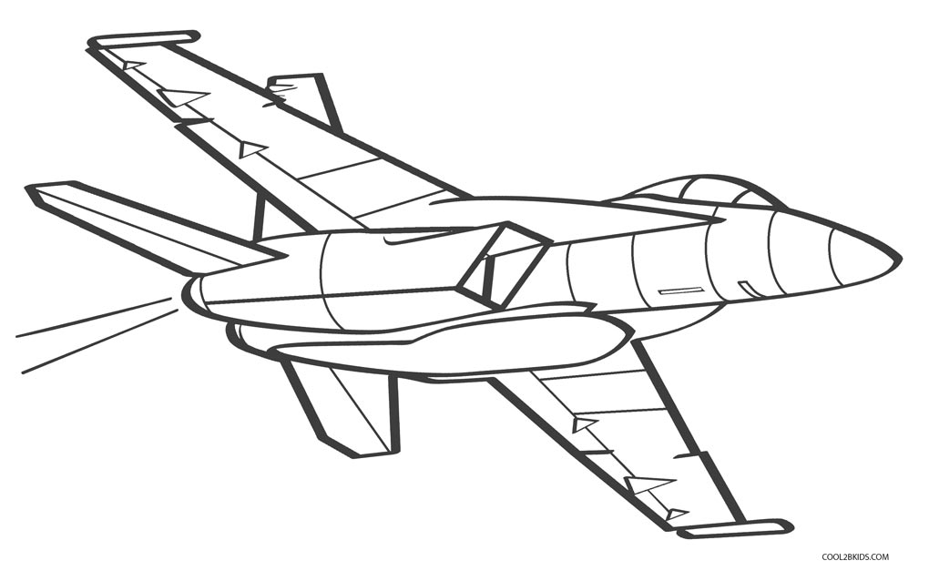 Air Plane 5 For Kids Coloring Page