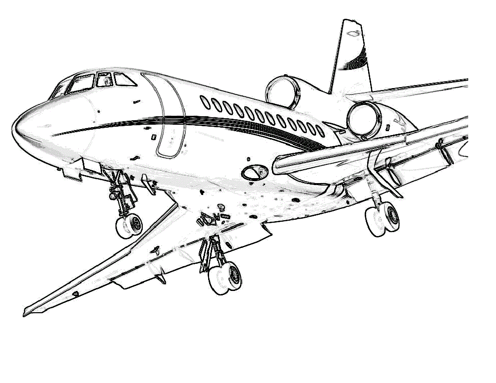 Cool Air Plane 7 Coloring Page