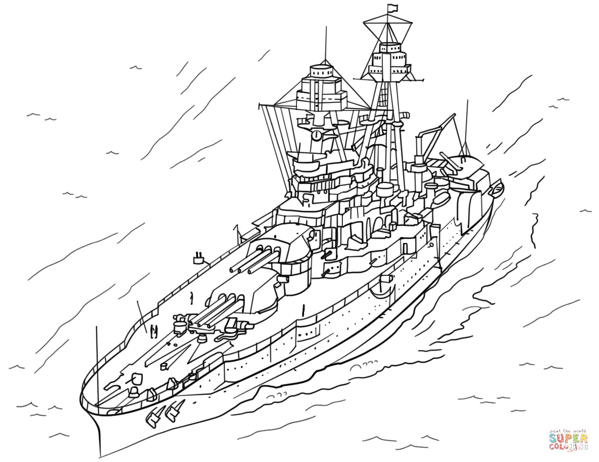 Aircraft Carrier 12 Cool Coloring Page
