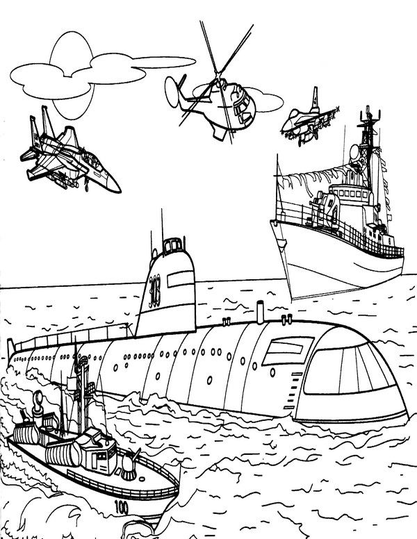 Aircraft Carrier 18 For Kids Coloring Page
