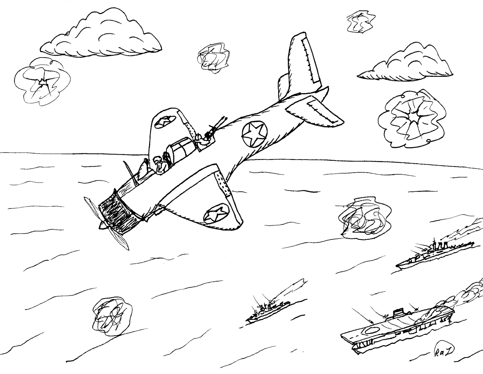 Cool Aircraft Carrier 24 Coloring Page