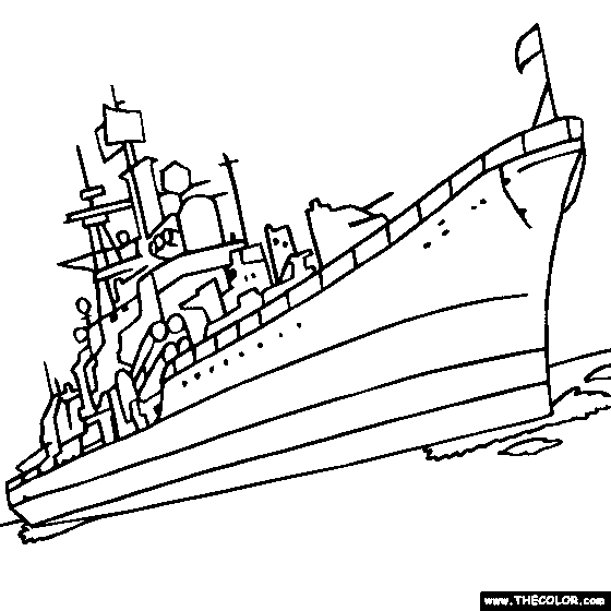 Aircraft Carrier 26 For Kids Coloring Page