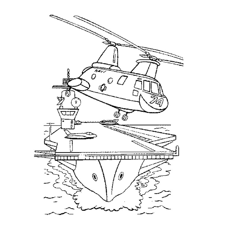 Cool Aircraft Carrier 9 Coloring Page
