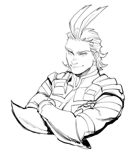 All Might 13 Cool Coloring Page