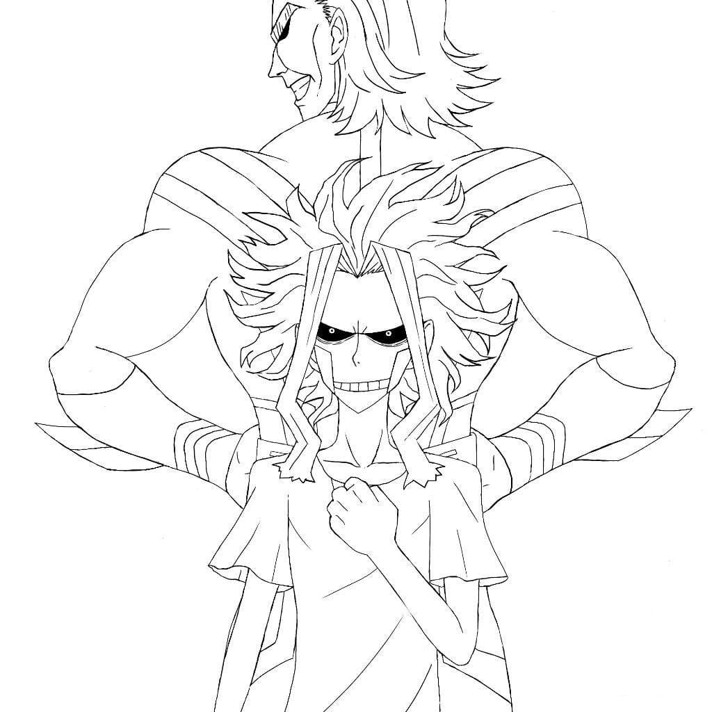 Cool All Might 14 Coloring Page