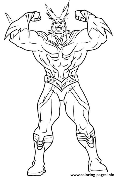 All Might 5 Cool Coloring Page