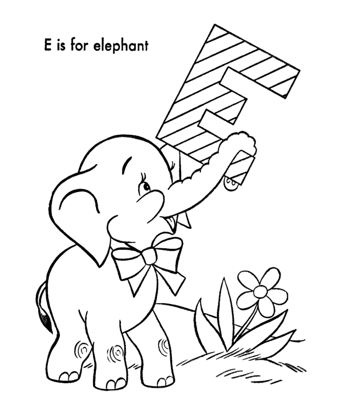 Alphabet Animal 1 For Kids Coloring Page