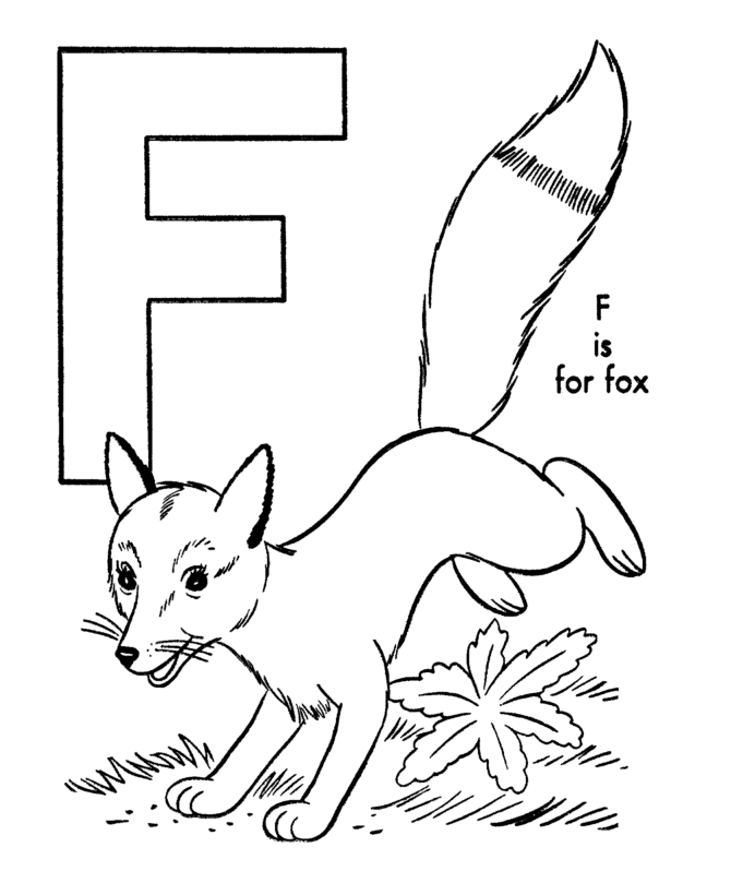 Cool Alphabet Animal 7 Coloring Page