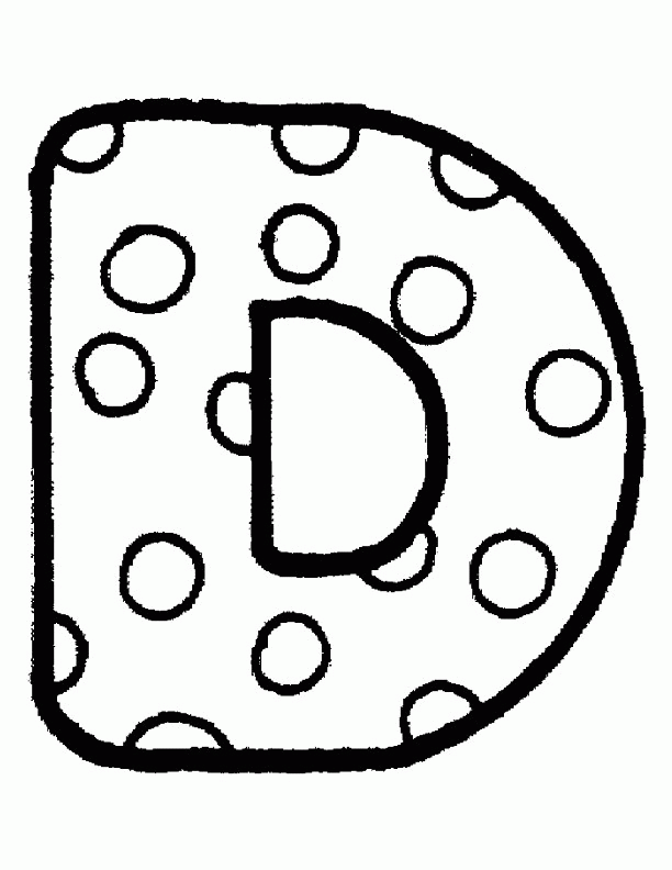 Dot Alphabet 14 Cool Coloring Page