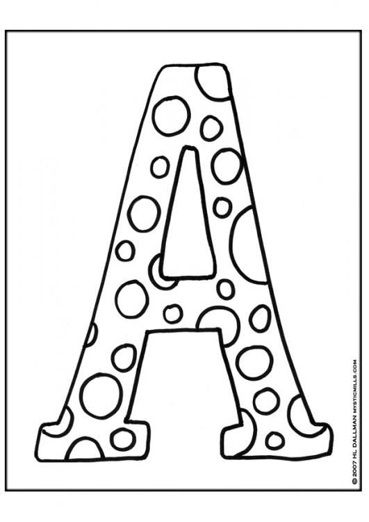 Dot Alphabet 24 Cool Coloring Page