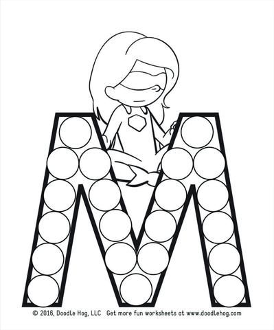 Dot Alphabet 28 Cool Coloring Page