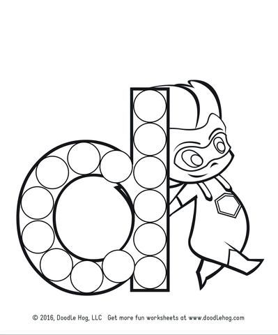 Dot Alphabet 30 Cool Coloring Page
