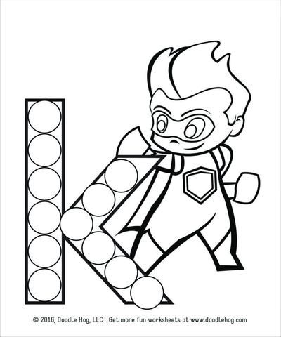 Dot Alphabet 32 Cool Coloring Page