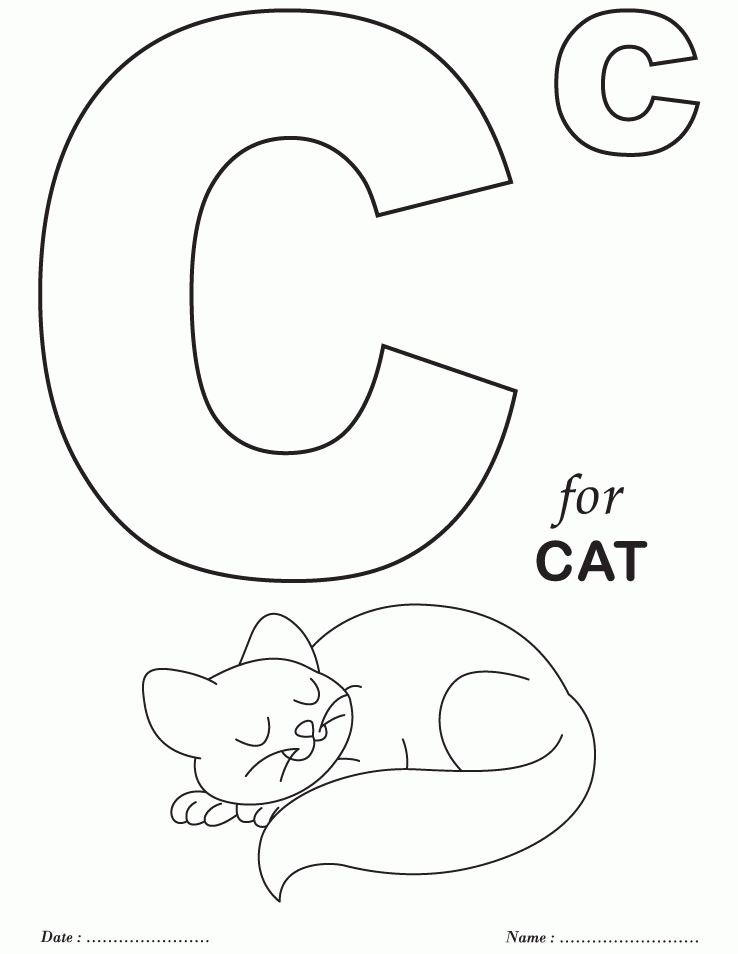 Alphabet 1 Cool Coloring Page