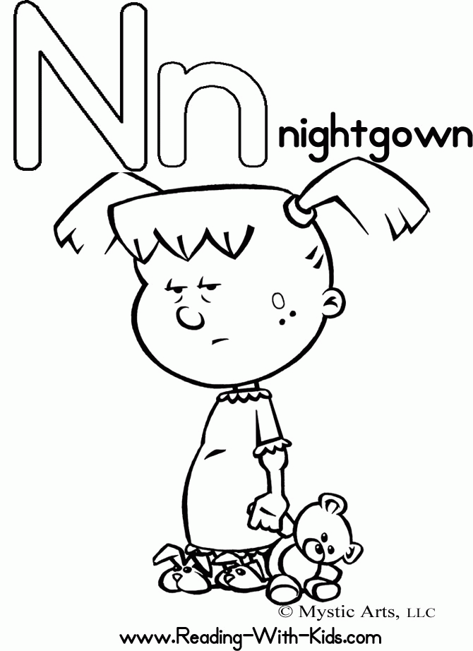 Alphabet 13 Cool Coloring Page