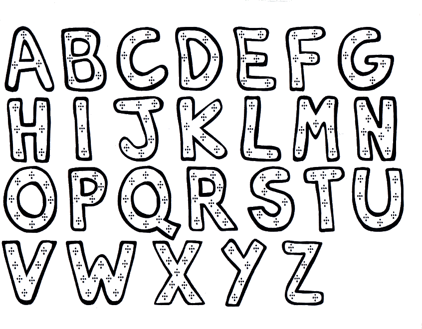 Alphabet 3 Cool Coloring Page