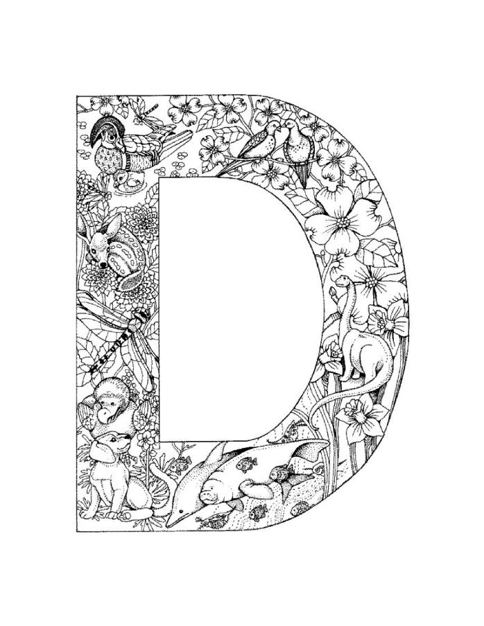 Cool Alphabet 6 Coloring Page