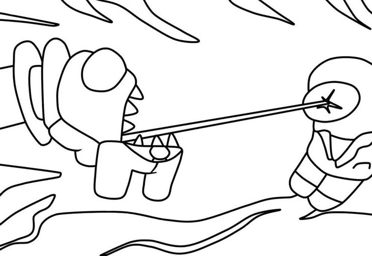 Among Us 38 Cool Cool Coloring Page