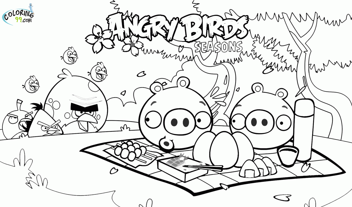Angry Bird In Nice Season Cool Coloring Pages   Coloring Cool