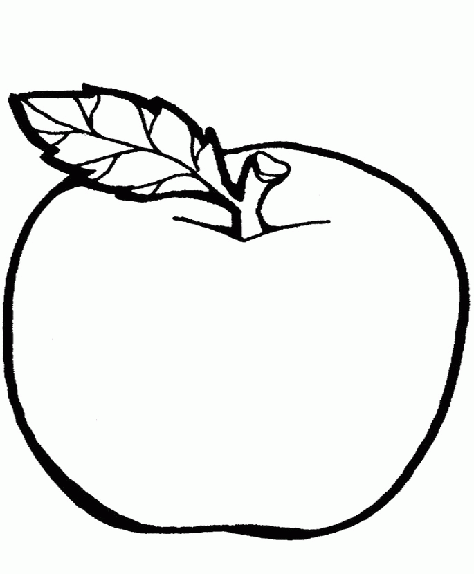 Apple Fruit 1 Cool Coloring Page
