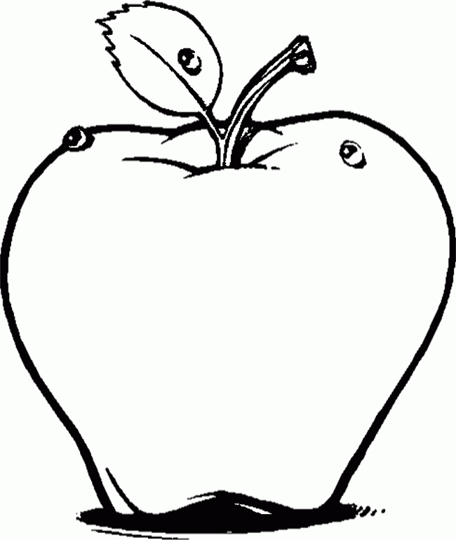 Cool Apple Fruit 10 Coloring Page