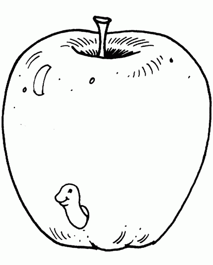 Apple Fruit 11 Cool Coloring Page
