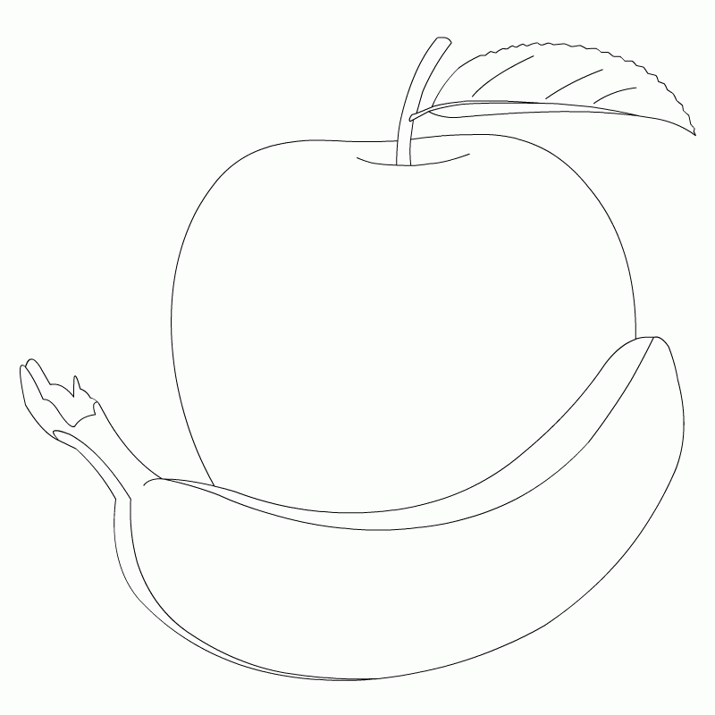Apple Fruit 13 Cool Coloring Page