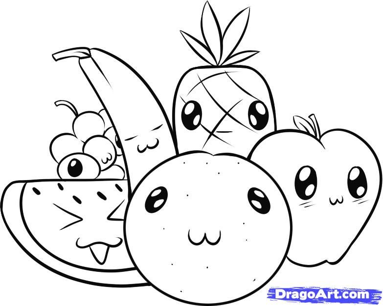 Cool Apple Fruit 14 Coloring Page