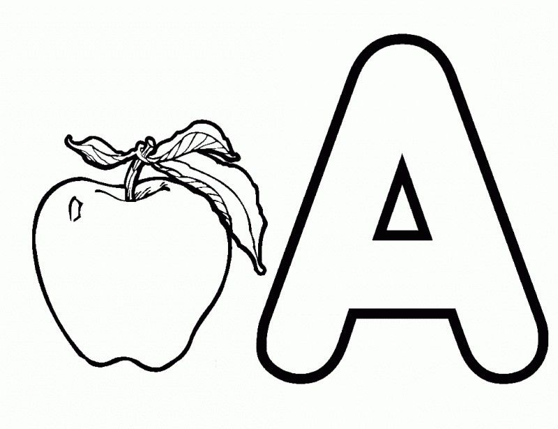 Apple Fruit 20 For Kids Coloring Page