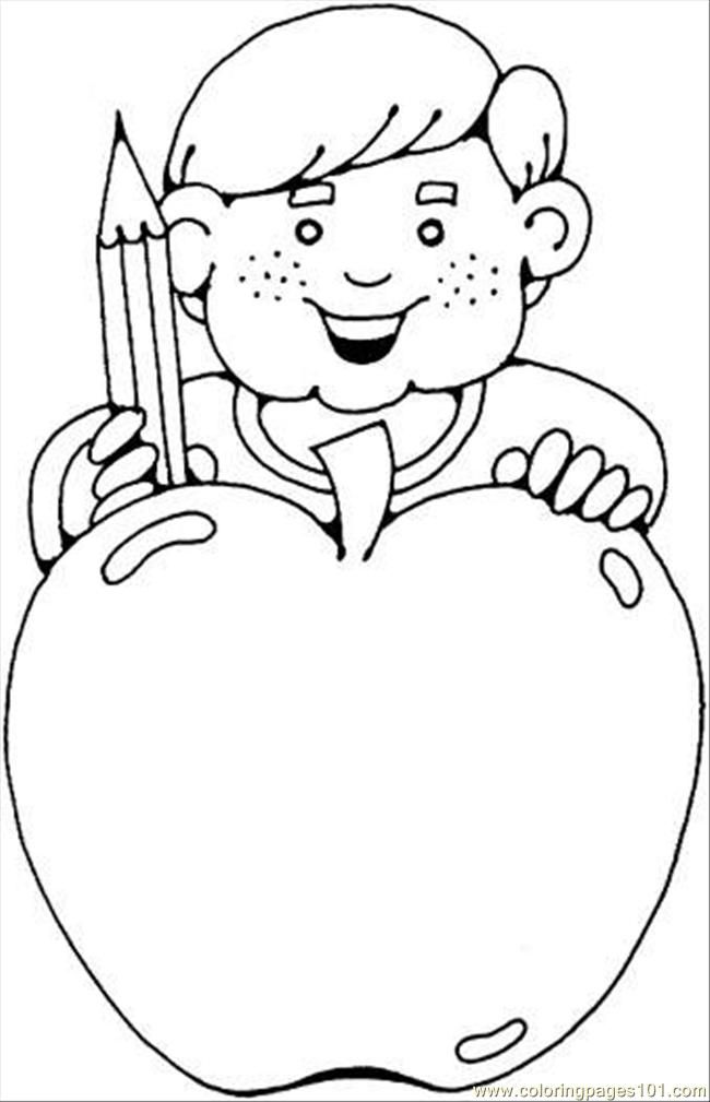 Cool Apple Fruit 22 Coloring Page