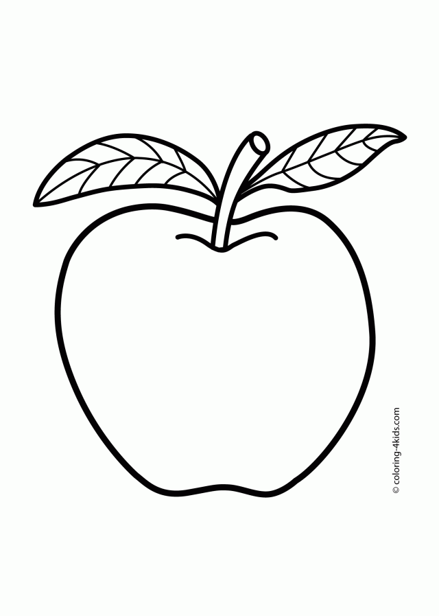 Apple Fruit 25 Cool Coloring Page
