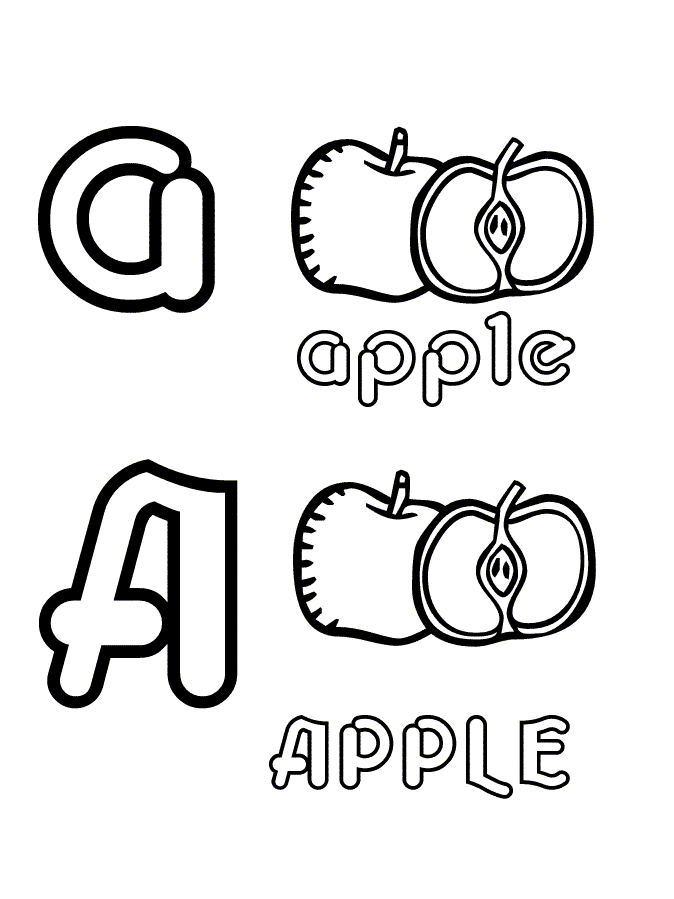 Cool Apple Fruit 26 Coloring Page