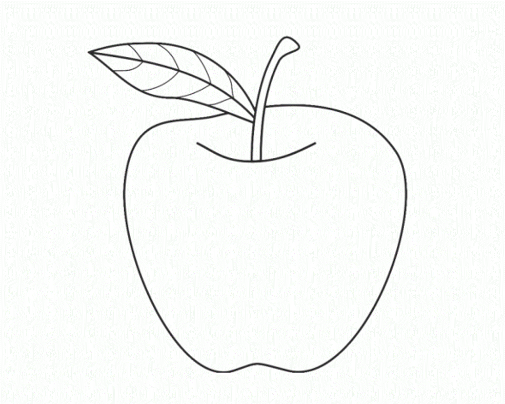 Apple Fruit 3 Cool Coloring Page