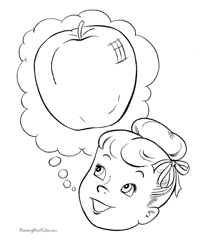 Apple Fruit 5 Cool Coloring Page